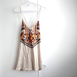 Zara knit embroidered strappy tank top camisole NWOT